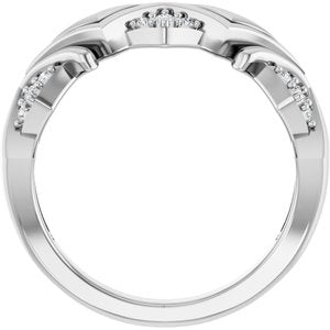 Matte - Andrew - 14K White Gold 1/6 CTW Natural Diamond Band