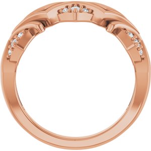 Matte - Andrew - 14K Rose Gold 1/6 CTW Natural Diamond Band
