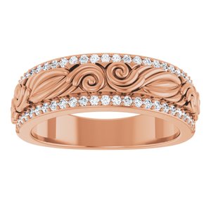 Matte - Charles - 14K Rose Gold 3/8 CTW Natural Diamond Band