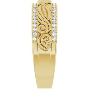 Matte - Charles - 14K Yellow Gold 3/8 CTW Lab-Grown Diamond Band