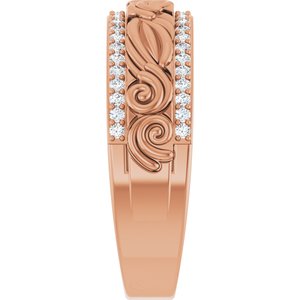 Matte - Charles - 14K Rose Gold 3/8 CTW Lab-Grown Diamond Band