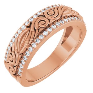 Matte - Charles - 14K Rose Gold 3/8 CTW Lab-Grown Diamond Band