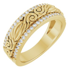 Matte - Charles - 14K Yellow Gold 3/8 CTW Lab-Grown Diamond Band