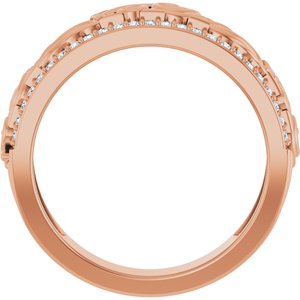 Matte - Charles - 14K Rose Gold 3/8 CTW Lab-Grown Diamond Band