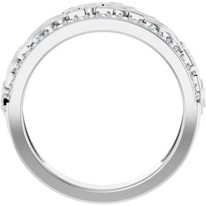 Matte - Charles - 14K White Gold 3/8 CTW Lab-Grown Diamond Band