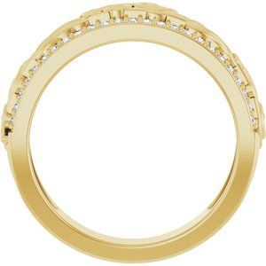 Matte - Charles - 14K Yellow Gold 3/8 CTW Lab-Grown Diamond Band