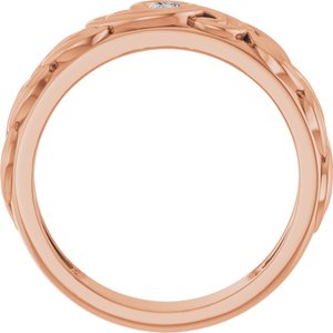 Matte - Ryan - 14K Rose Gold 1/8 CT Lab-Grown Diamond Band