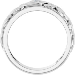 Matte - Ryan - 14K White Gold 1/8 CT Lab-Grown Diamond Band