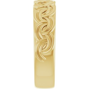 Matte - Ryan - 14K Yellow Gold 1/8 CT Natural Diamond Band