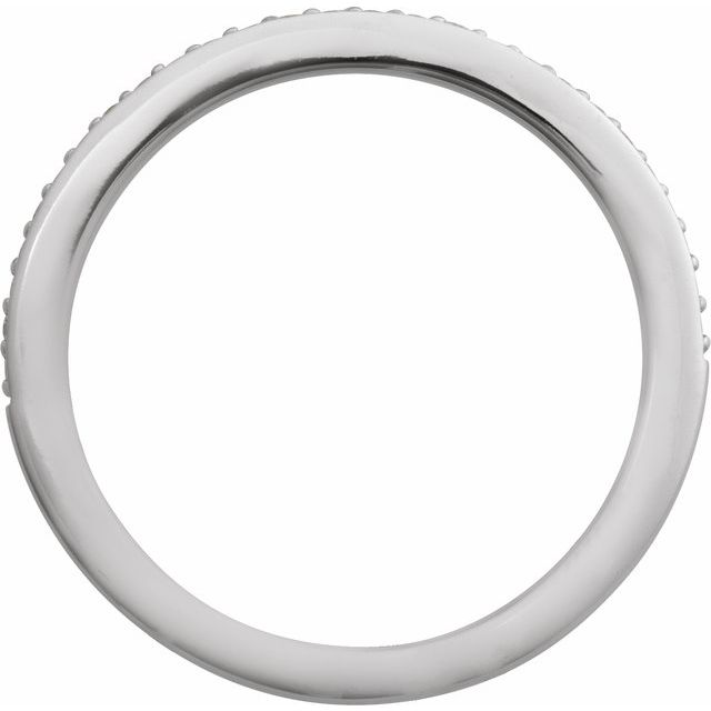 18K White 1/10 CTW Natural Diamond Band