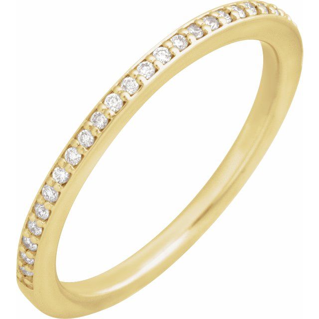 14K Yellow 1/10 CTW Natural Diamond Band