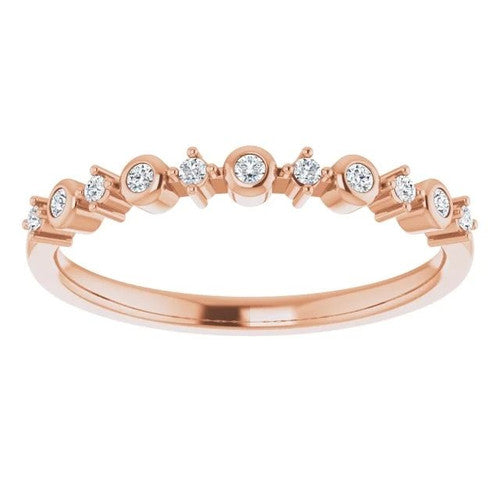 14K Gold 1/10 CTW Natural Diamond Ring 14K Rose Gold
