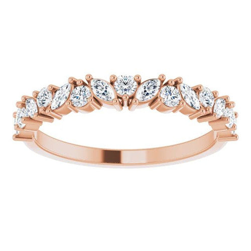 14K Gold 1/2 CTW Diamond Anniversary Band 14K Rose Gold