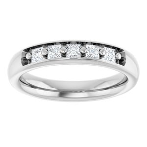 Hammered - Thomas - 14K White Gold 1/2 CTW Natural Diamond Mens Band