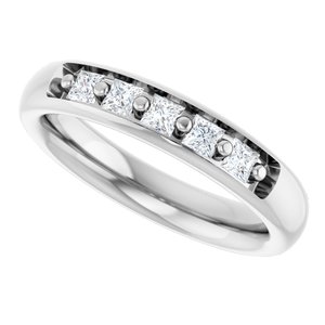 Hammered - Thomas - 14K White Gold 1/2 CTW Lab-Grown Diamond Mens Band