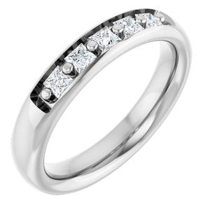 Hammered - Thomas - 14K White Gold 1/2 CTW Lab-Grown Diamond Mens Band