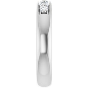 Hammered - Thomas - 14K White Gold 1/2 CTW Natural Diamond Mens Band