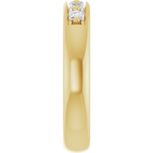 Hammered - Thomas - 14K Yellow Gold 1/2 CTW Lab-Grown Diamond Mens Band