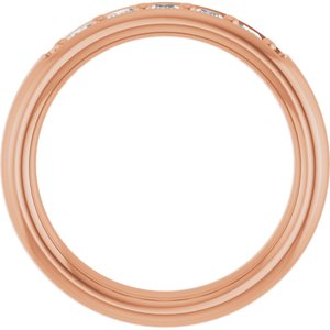 Hammered - Thomas - 14K Rose Gold 1/2 CTW Natural Diamond Mens Band