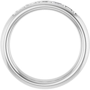 Hammered - Thomas - 14K White Gold 1/2 CTW Lab-Grown Diamond Mens Band