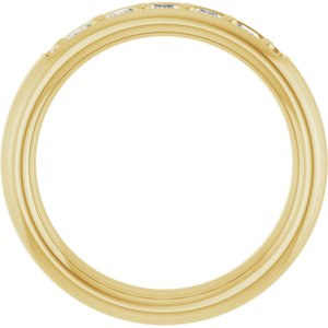 Hammered - Thomas - 14K Yellow Gold 1/2 CTW Natural Diamond Mens Band