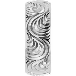 Classic - Ariadna - Platinum 7 mm Scroll Comfort-Fit Band Size 7