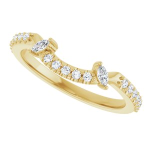 Pave - Gaia - 14K Yellow Gold 1/4 CTW Lab-Grown Diamond Matching Band