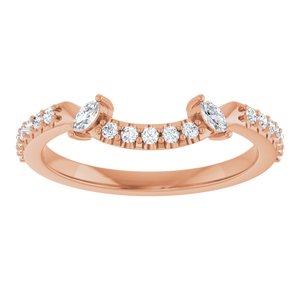 Pave - Gaia - 14K Rose Gold 1/4 CTW Lab-Grown Diamond Matching Band