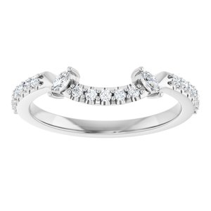 Pave - Gaia - Platinum 1/4 CTW Lab-Grown Diamond Matching Band