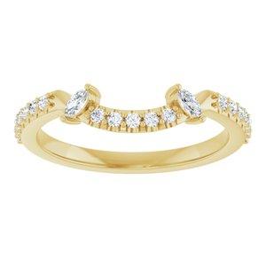 Pave - Gaia - 14K Yellow Gold 1/4 CTW Lab-Grown Diamond Matching Band