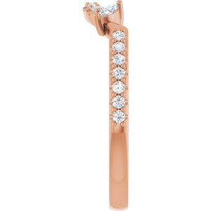 Pave - Gaia - 14K Rose Gold 1/4 CTW Lab-Grown Diamond Matching Band