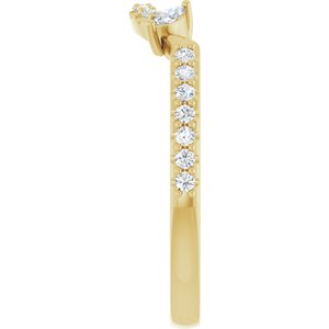 Pave - Gaia - 14K Yellow Gold 1/4 CTW Lab-Grown Diamond Matching Band