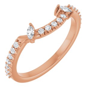 Pave - Gaia - 14K Rose Gold 1/4 CTW Lab-Grown Diamond Matching Band