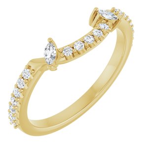 Pave - Gaia - 14K Yellow Gold 1/4 CTW Lab-Grown Diamond Matching Band