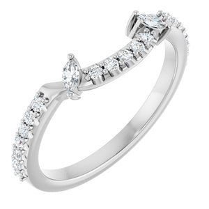 Pave - Gaia - Platinum 1/4 CTW Lab-Grown Diamond Matching Band