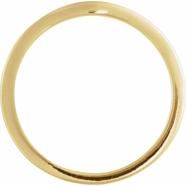 14K Yellow Band for 5.2 mm Round Ring