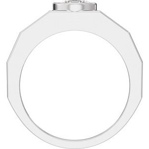 Matte - Cameron - 14K White Gold 1 CT Lab-Grown Diamond Tapered Band