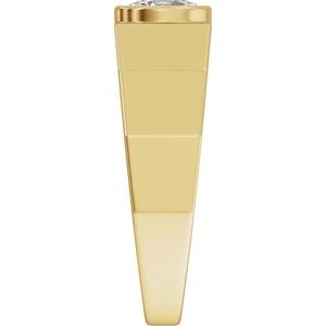 Matte - Cameron - 14K Yellow Gold 1 CT Lab-Grown Diamond Tapered Band