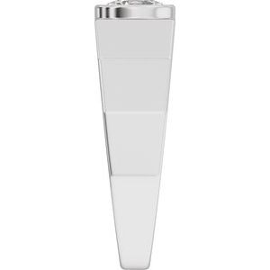 Matte - Cameron - 14K White Gold 1 CT Lab-Grown Diamond Tapered Band