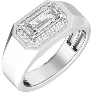 Matte - Axel - 14K White Gold 1 3/4 CTW Lab-Grown Diamond Halo-Style Band