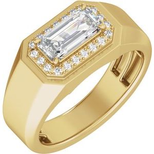 Matte - Axel - 14K Yellow Gold 1 3/4 CTW Lab-Grown Diamond Halo-Style Band