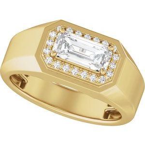 Matte - Axel - 14K Yellow Gold 1 3/4 CTW Lab-Grown Diamond Halo-Style Band