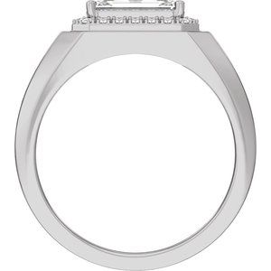 Matte - Axel - 14K White Gold 1 3/4 CTW Lab-Grown Diamond Halo-Style Band