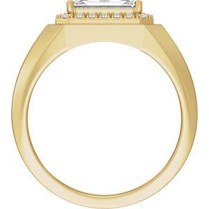 Matte - Axel - 14K Yellow Gold 1 3/4 CTW Lab-Grown Diamond Halo-Style Band