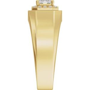 Matte - Axel - 14K Yellow Gold 1 3/4 CTW Lab-Grown Diamond Halo-Style Band