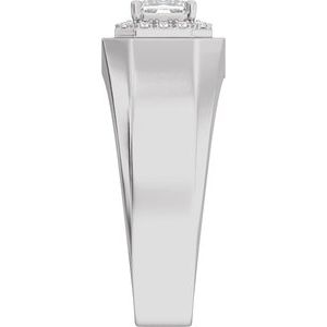 Matte - Axel - 14K White Gold 1 3/4 CTW Lab-Grown Diamond Halo-Style Band