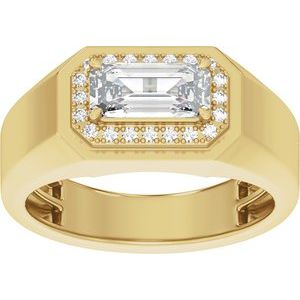 Matte - Axel - 14K Yellow Gold 1 3/4 CTW Lab-Grown Diamond Halo-Style Band