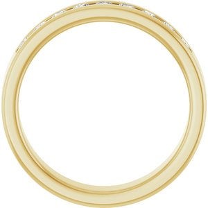 Hammered - Josiah - 14K Yellow Gold 1/2 CTW Lab-Grown Diamond Band