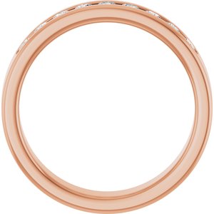 Hammered - Josiah - 14K Rose Gold 1/2 CTW Lab-Grown Diamond Band
