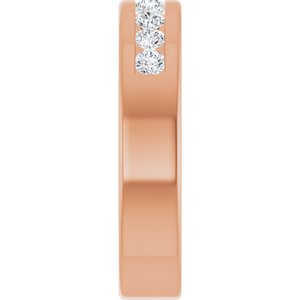 Hammered - Josiah - 14K Rose Gold 1/2 CTW Lab-Grown Diamond Band